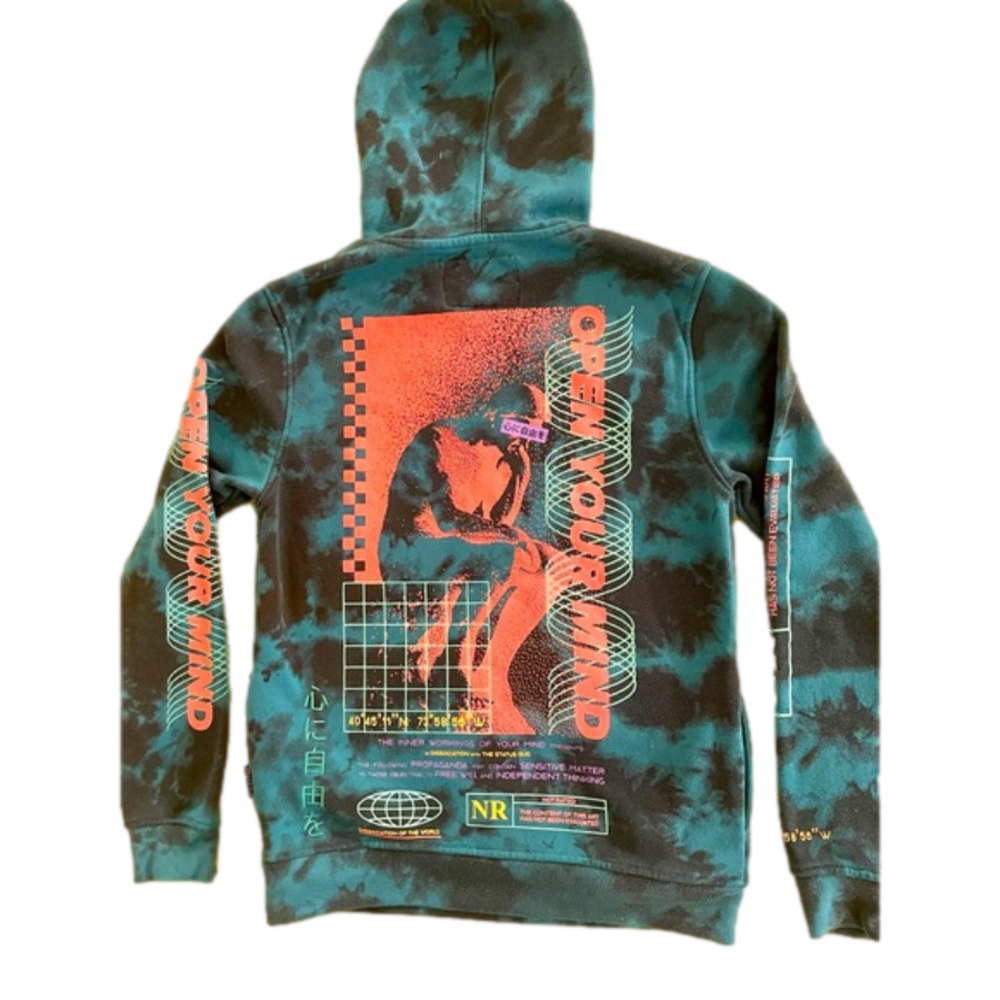 Brooklyn Cloth Hoodie Sweatshirt “Open Your Mind” kid large